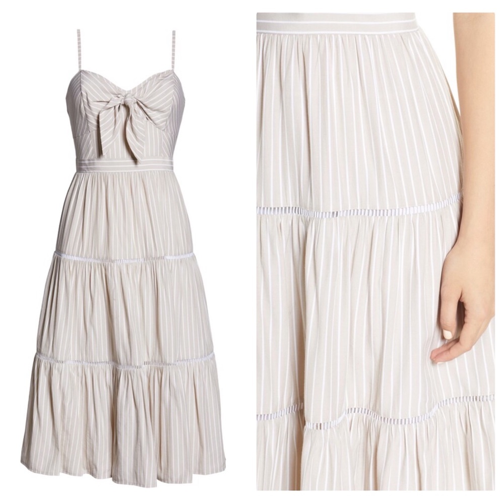 Eliza J Cream Striped Dress - Picture 5 of 5
